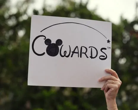 Numerous Protest Outside Mickey Mouse Company Corporate Offices Over ‘Un-American’ Jimmy Kimmel Suspension